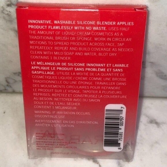 Mirabella Beauty Flawless Silicone Makeup Blender Washable Reusable New In Pack - Picture 3 of 3